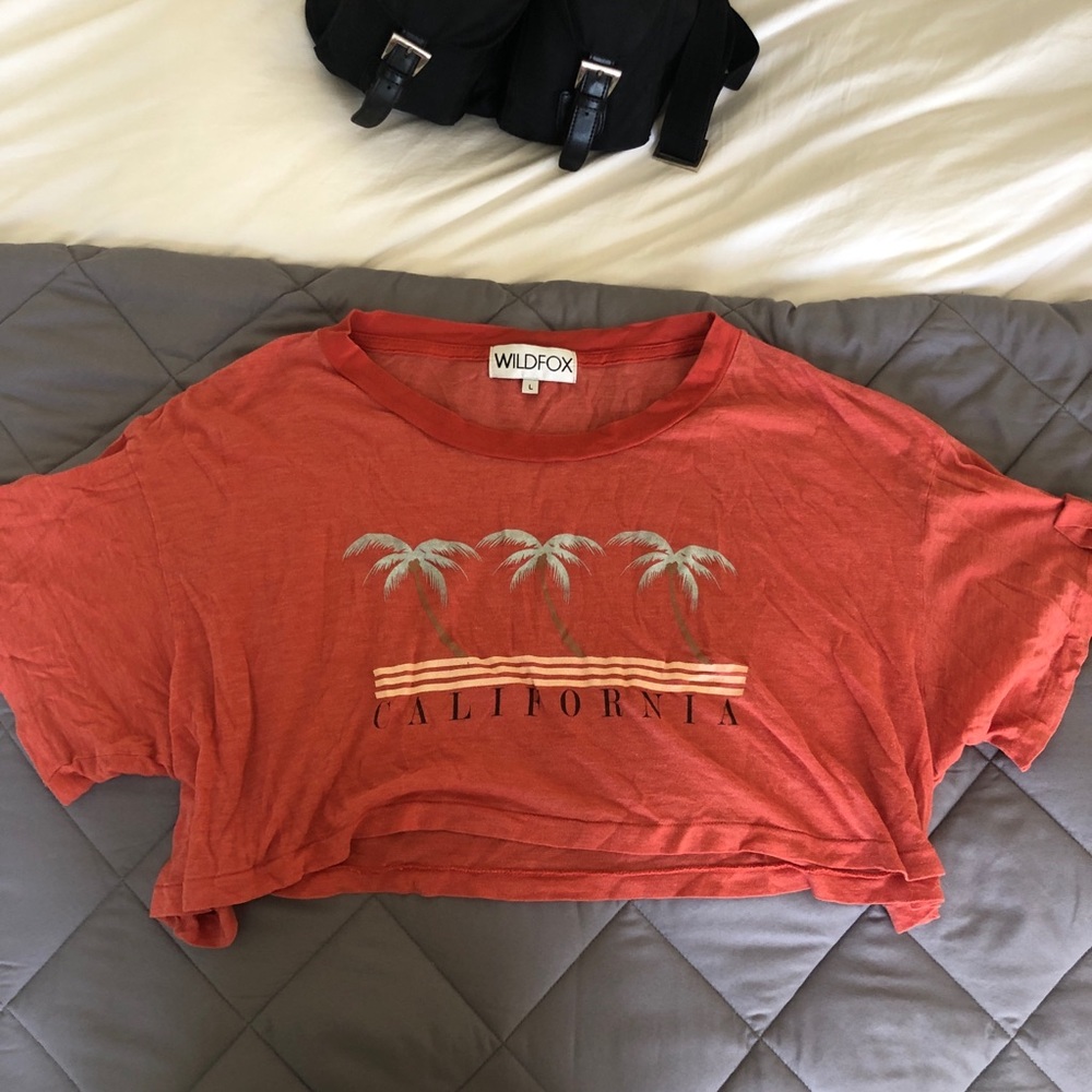 Wildfox ‘California’ T-shirt Red - Picture 3 of 6